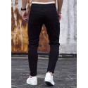 Chic Slim Fit Jeans, Men's Casual Street Style Medium Stretch Denim Pants