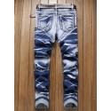 Slim Fit Chic Jeans, Men's Casual Street Style Tie Dye Medium Stretch Denim Pants