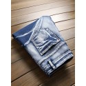 Slim Fit Chic Jeans, Men's Casual Street Style Tie Dye Medium Stretch Denim Pants