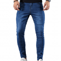 Men's Casual Skinny Medium Stretch Jeans, Chic Street Style Denim Pants