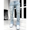 Men's Casual Tapered Trousers Solid Casual Long Cropped Pants Streetwear For Men