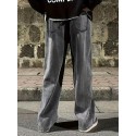 Loose Fit Jeans, Men's Casual Street Style Denim Pants With Pockets