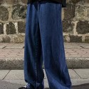 Loose Fit Jeans, Men's Casual Street Style Denim Pants With Pockets