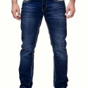 Men's Slim Fit Chic Biker Jeans, Men's Casual Street Style Distressed Medium Stretch Denim Pants