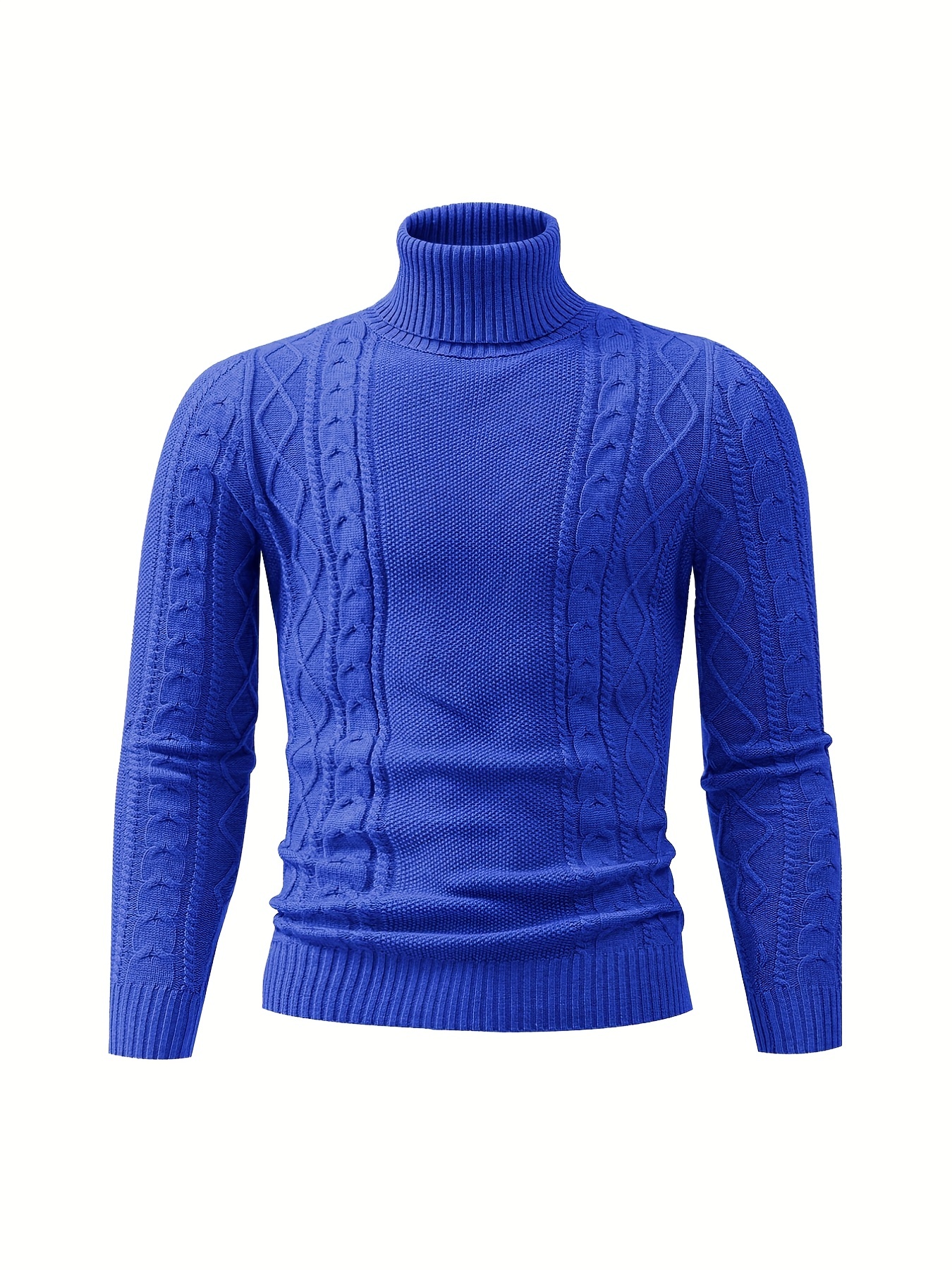 mens plain turtleneck sweater trendy high stretch fashion comfy thermal tops details 23