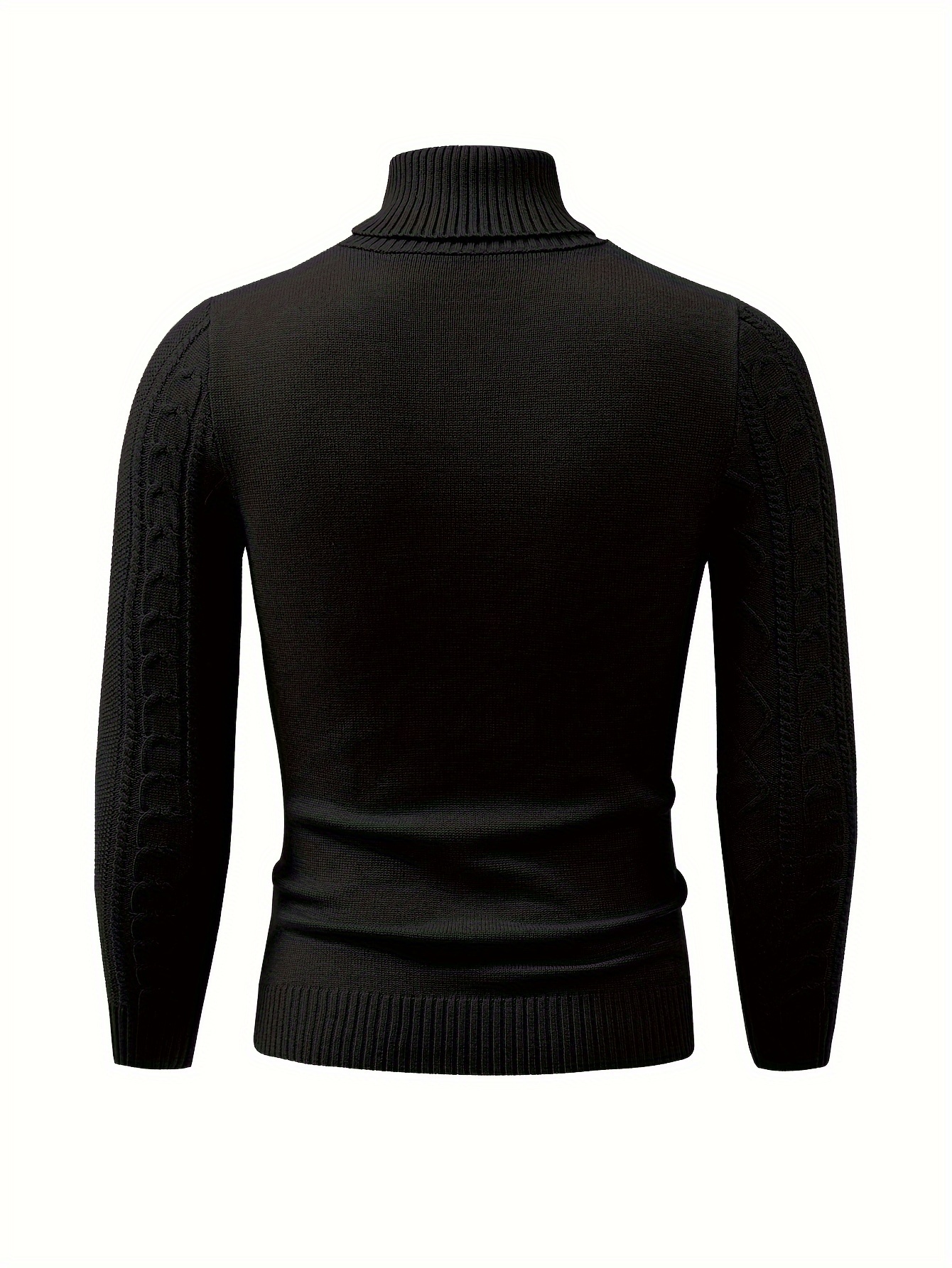 mens plain turtleneck sweater trendy high stretch fashion comfy thermal tops details 37