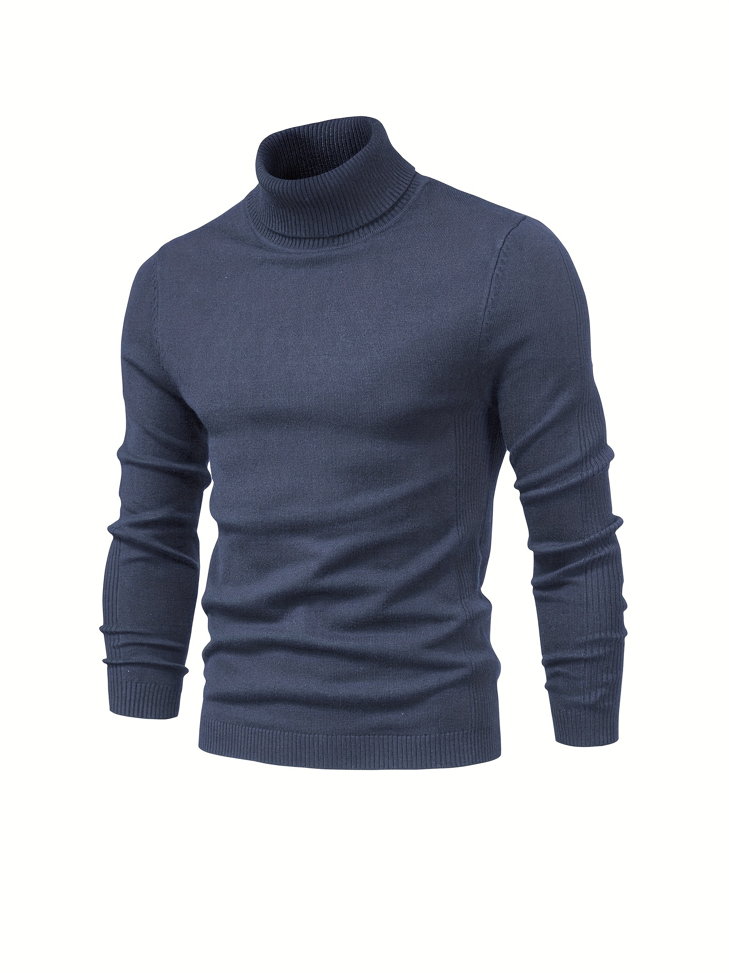 all match best sellers autumn winter pullover men solid turtleneck sweaters details 17