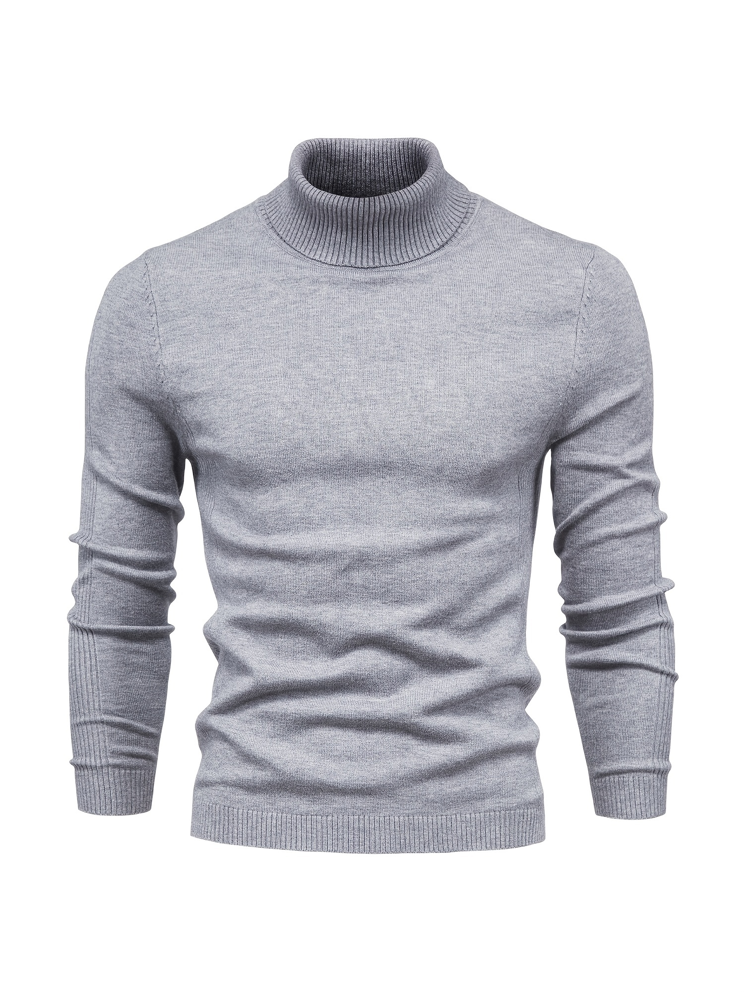 all match best sellers autumn winter pullover men solid turtleneck sweaters details 46