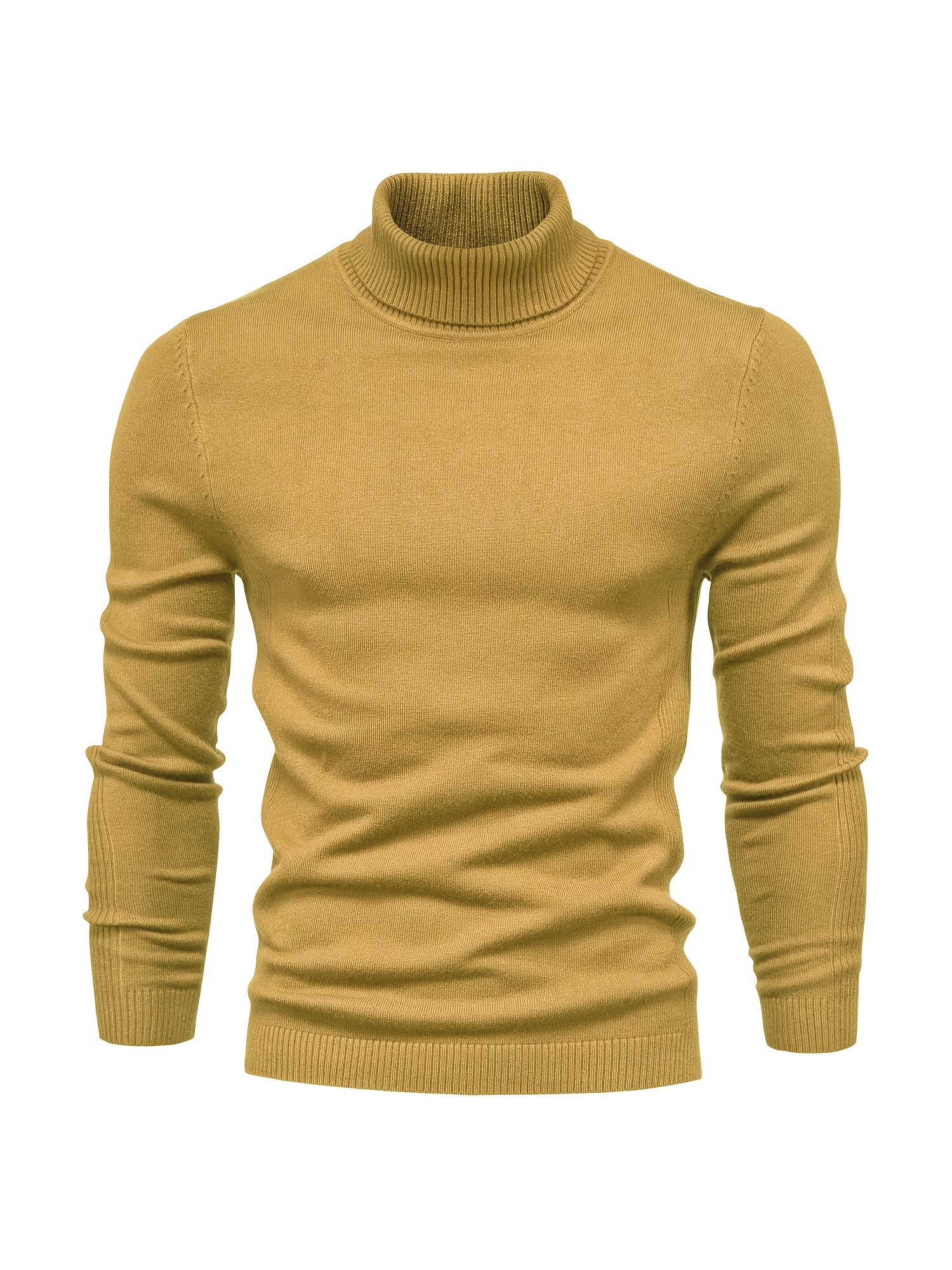 all match best sellers autumn winter pullover men solid turtleneck sweaters details 77