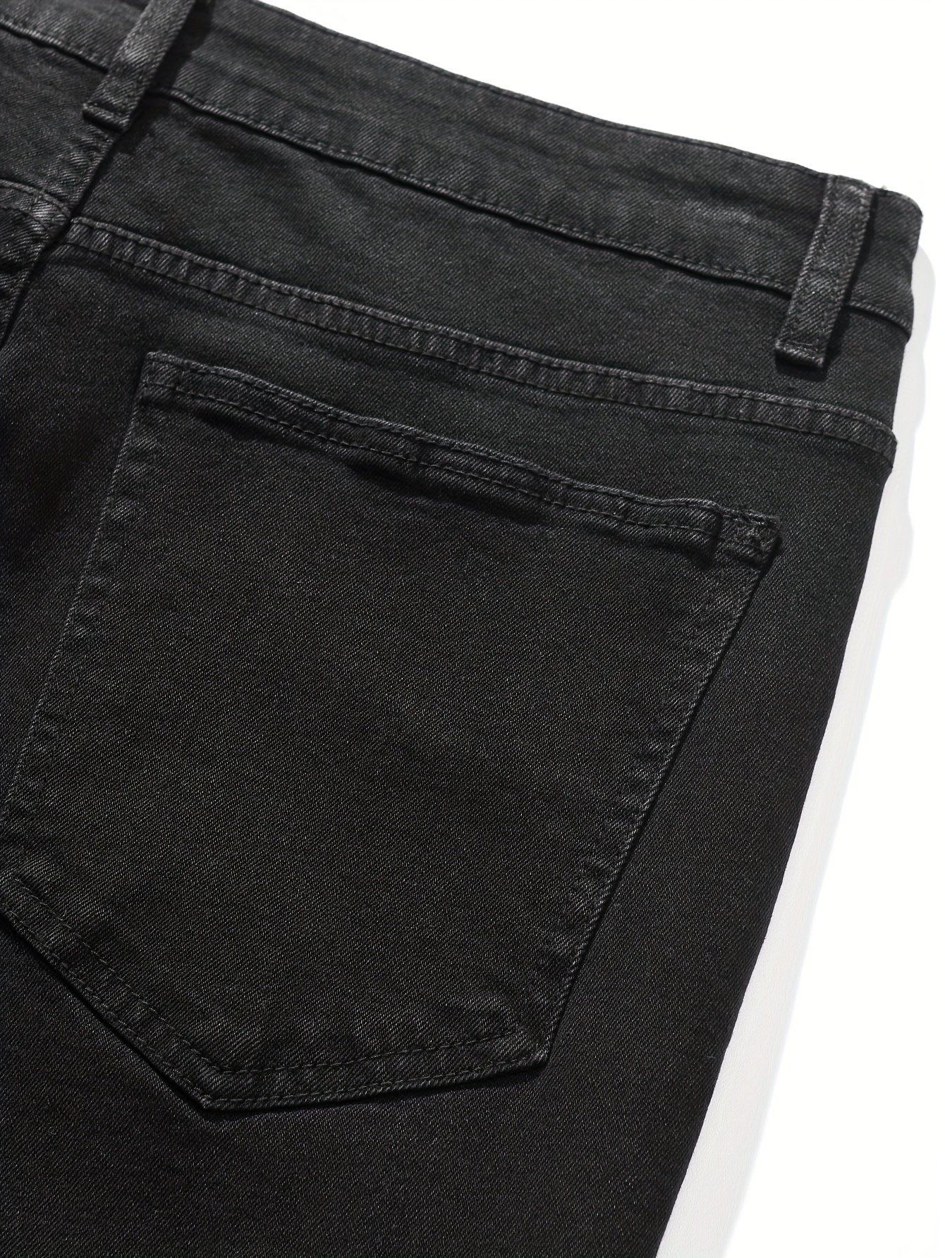 mens black slim denim jeans details 9