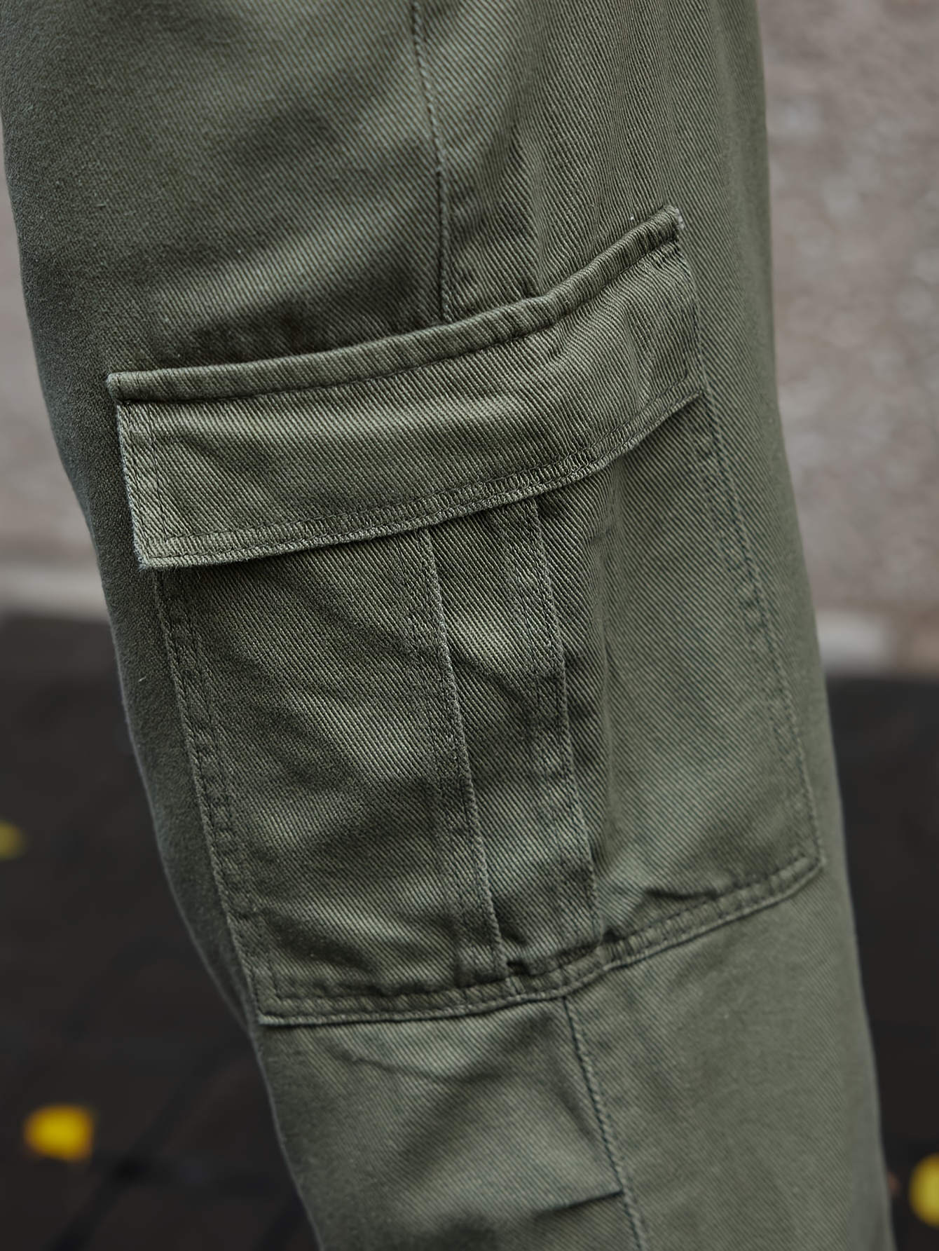 mens multi pocket cotton cargo jeans details 3